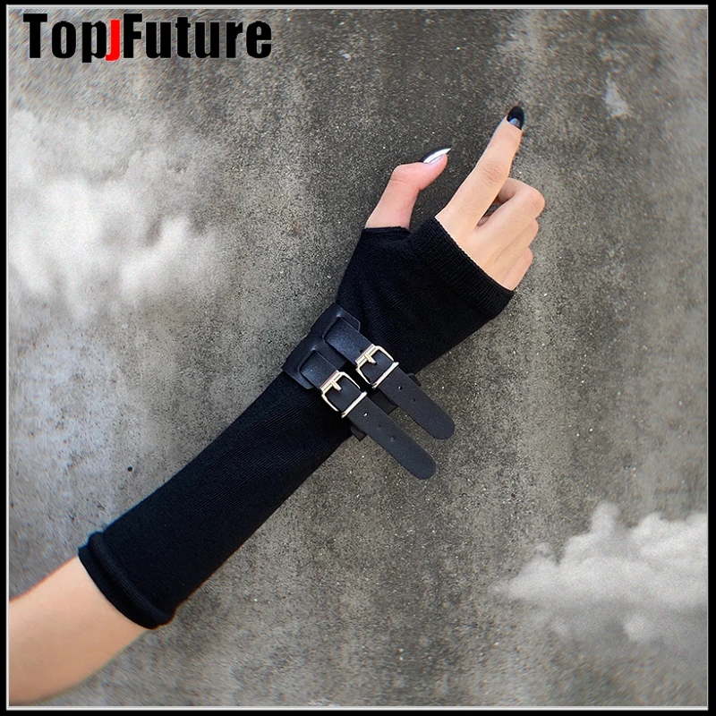 Cotton sleeve female ins fashion new style super fire Ninja wearing gloves dark couple student SLEEVE arm JK Harajuku gloves