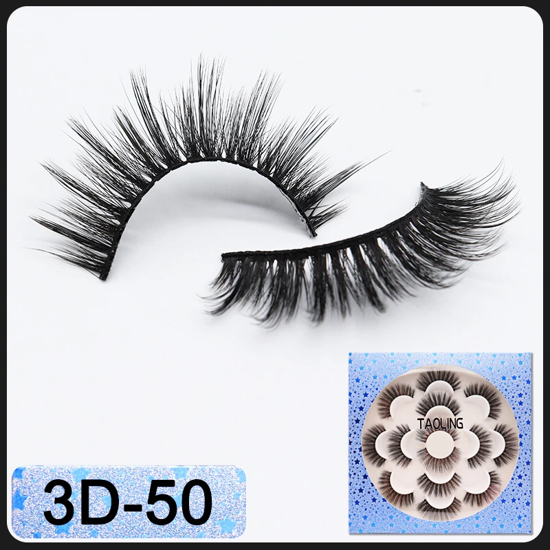 Pestañas postizas naturales, maquillaje largo 3d, extensión de pestañas de visón, belleza, 7 pares