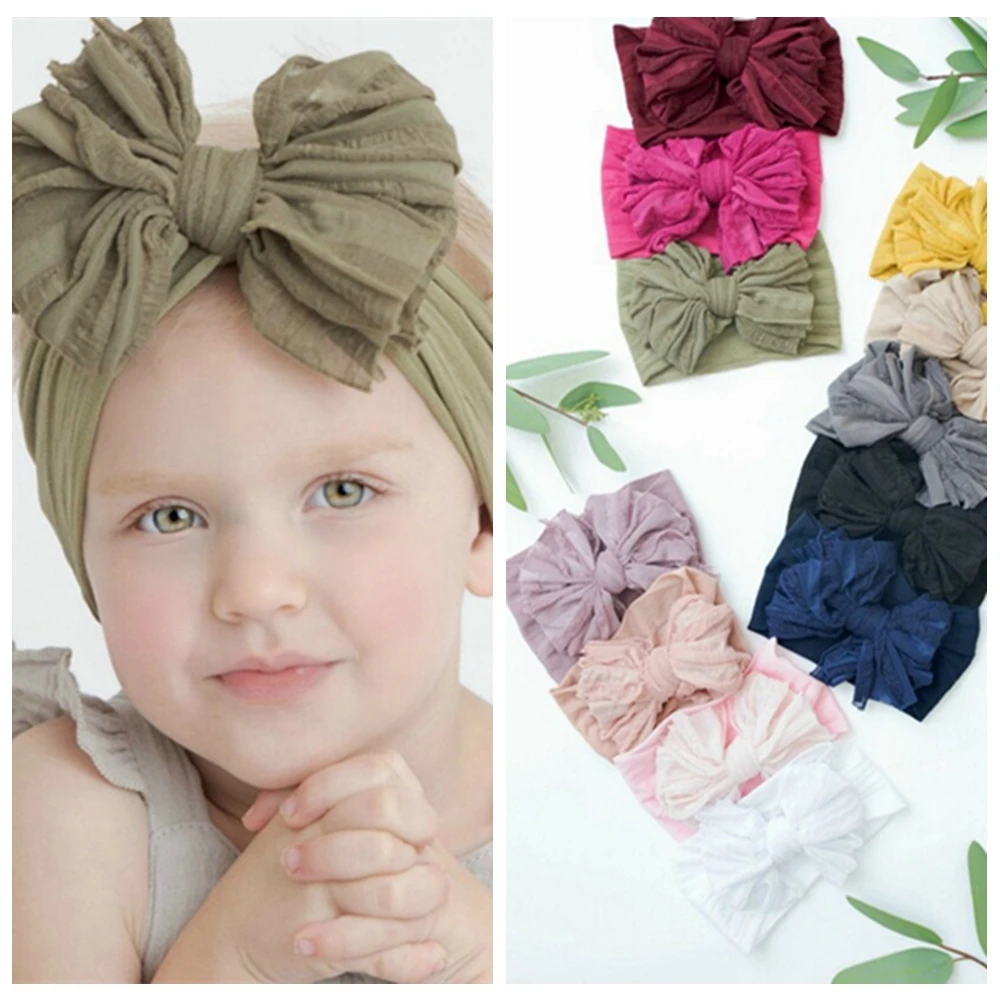 Big Bow Headwrap  Baby Headband  Top Knot Headbands Head Wraps Over Sized Bow Headwraps Baby Headbands Baby Girl Big Hair Bow