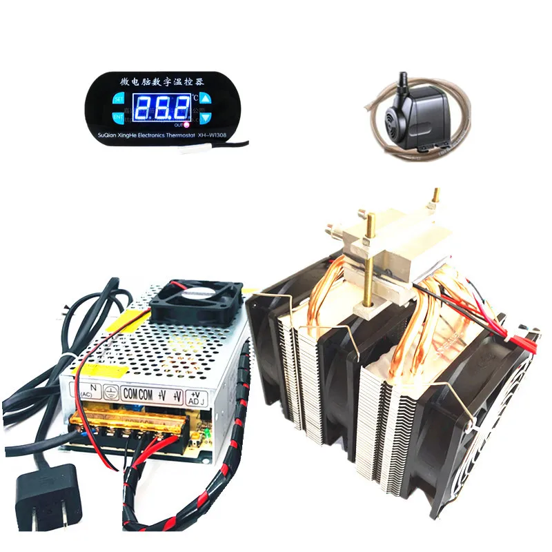 Household DIY Semiconductor Cooling Piece Kit 15 Liters Fish Tank Chiller Computer Water Cooling Radiator Refrigeration