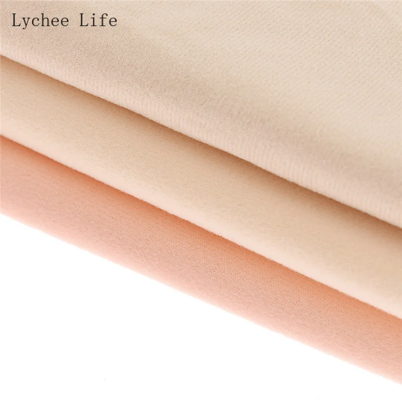 Lychee Life 50x150cm Soft Doll Skin Fabric Solid Color Plush Cloth For Toy Dolls Diy Patchwork Sewing Supplies Accessories