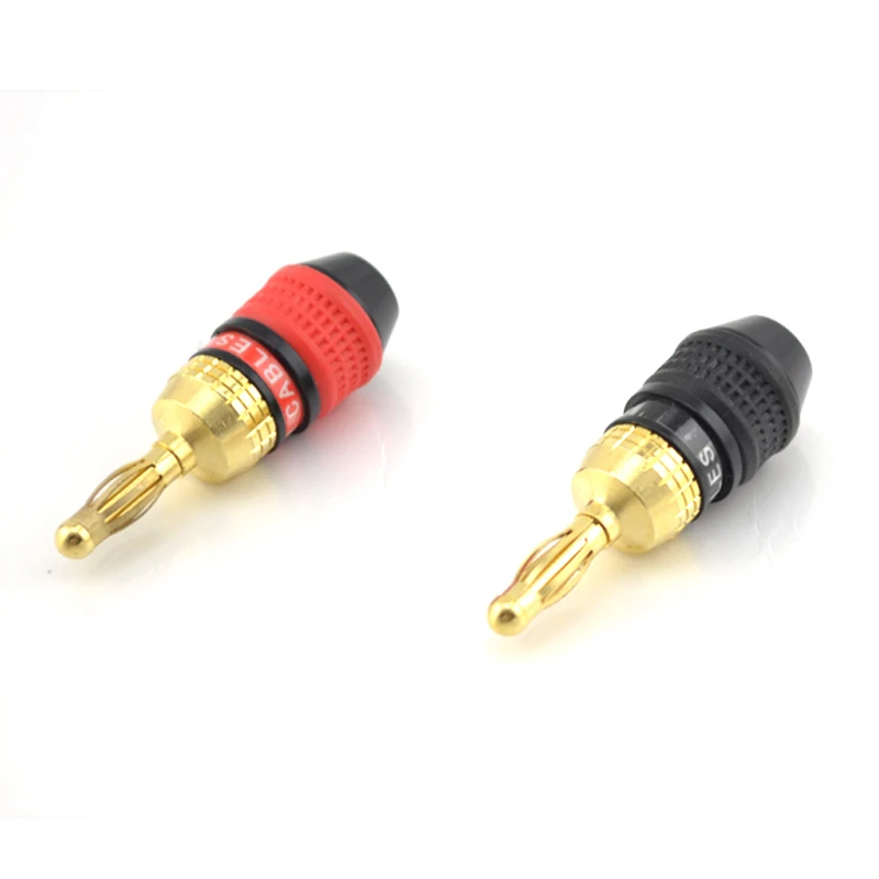 Preffair 24K placcato oro 4MM spina a banana adattatore per altoparlante vite connettori per altoparlanti connettori audio