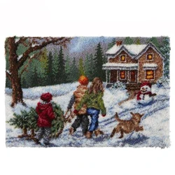 Latch hook rugs kit with Pre-Printed Pattern Cross stitch kit do it yourself Foamiran for needlework Plastic canvas