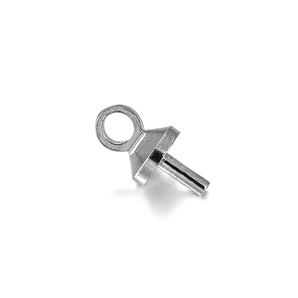 1 Bag Brass Half hole Charms Pins Pendant Screw Eye Pin Bail For Charms Pearl Pendant Connector Top Drilled Jewelry Accessories