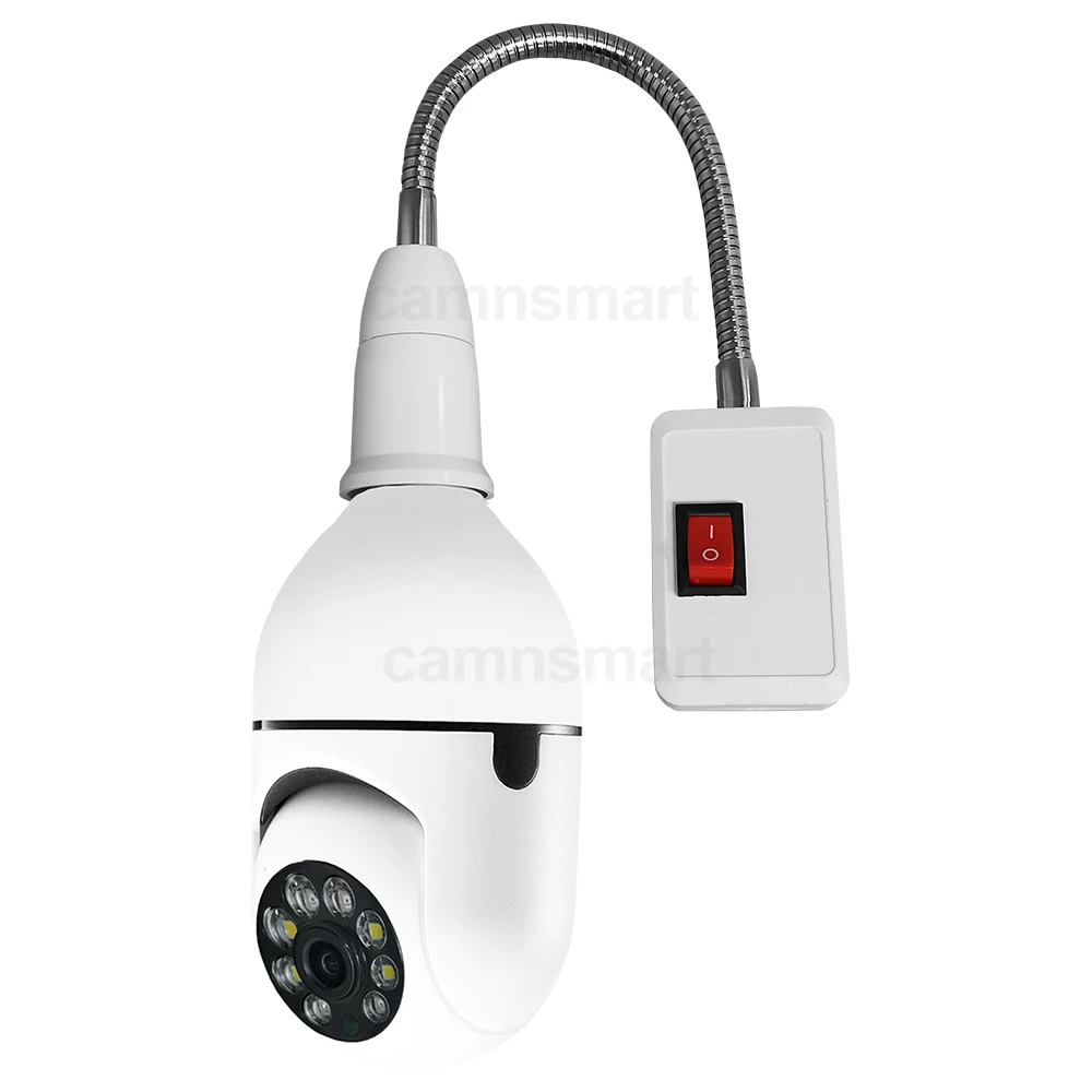 3MP Mini Camera Wifi E27 Bulb Security Protection Full HD Color Night Vision H.265 EU UK US Plug Easy Install Anywhere Home Use