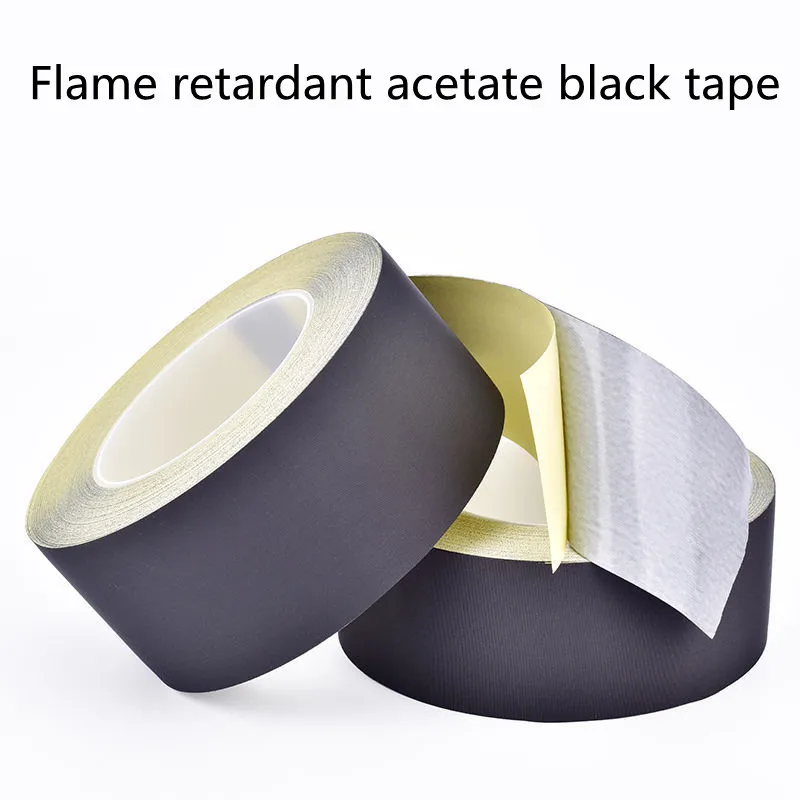 Flame Retardant Black Acetic Acid Tape Resistant Insulating Electrical No Residual Adhesive Liquid Crystal Maintenance Ribbon