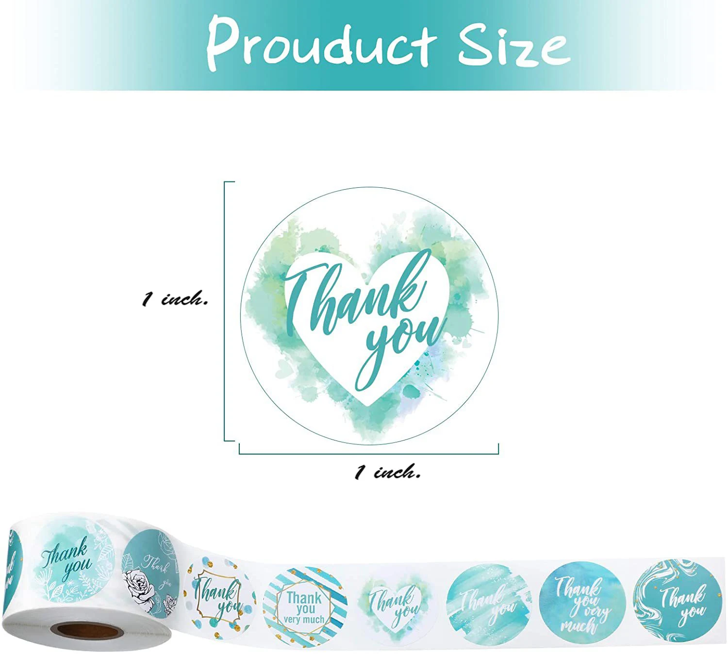 50-500 Stuks Eenvoudige Leven Dank U Sticker Wedding Party Flower Hot Stamping Sticker Label Sticker 1 Inch