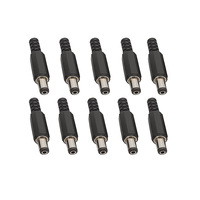 5/10Pcs 5.5 X 2.1 MM DC Power Male Plug Welding 5.5 * 2.1mm Plug Jack Adapter Connector Black