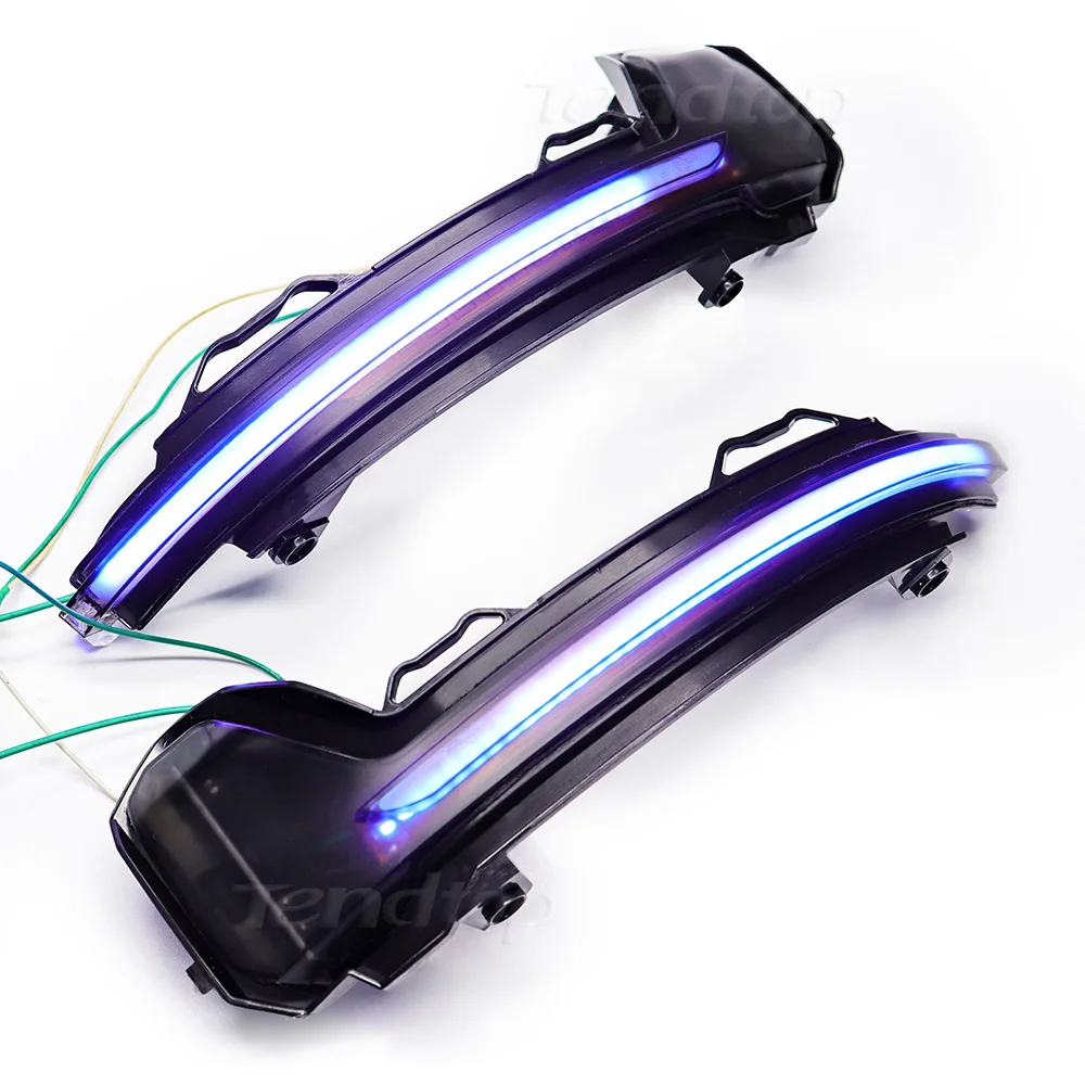 2 Pieces For VW Volkswagen Tiguan MK2 Touareg MK3 2017 2018 2019 2020 Dynamic LED Turn Signal Blinker Mirror Flasher Light