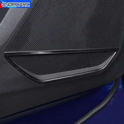 자동차 스타일링 도어 오디오 스피커 장식 프레임 스티커 Audi Q3 2019-2022 스테인레스 스틸 인테리어 액세서리 트림 스트립