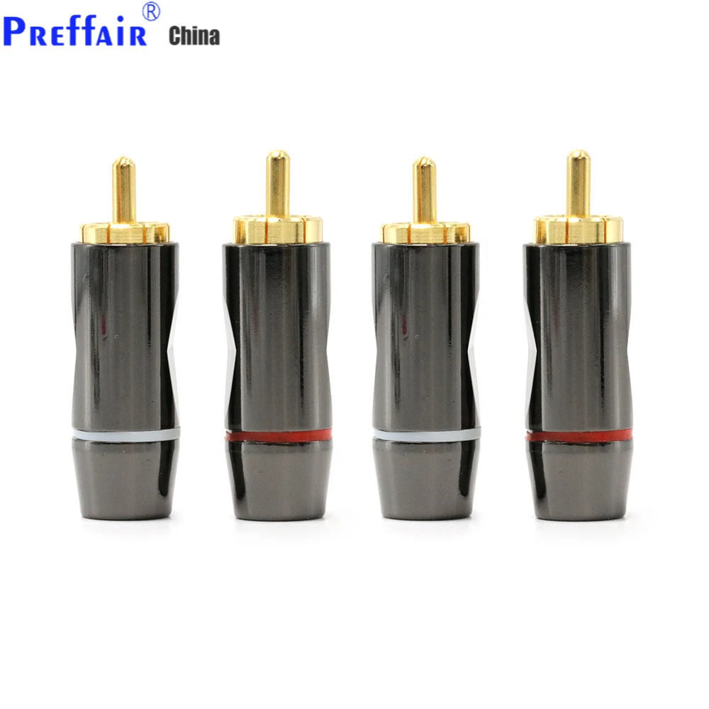 

high quality Gold-plated Pailiccs Copper RCA plug Audio Video Adapter Connector