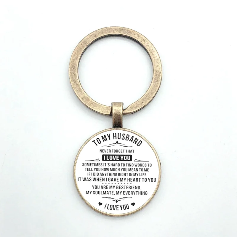 Stylish Glass Keychain for My Husband, Gift for Boyfriend, Commemorative Keychain for Couples image 3