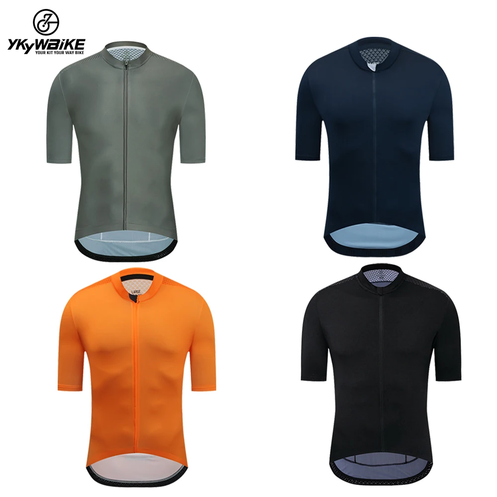 YKYWBIKE Men Cycling Short Jersey 자전거 져지 Pro Team Aero jersey 5 Colors  Tops Road Bike MTB Short Sleeve Breathable Jerseys