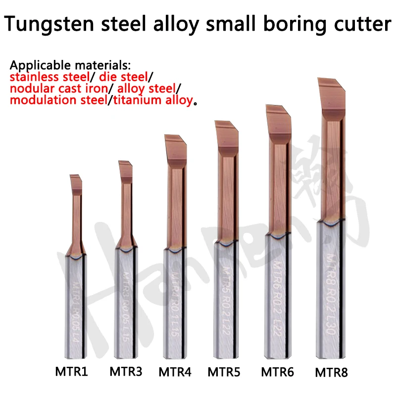 

Tungsten Steel Alloy Small Boring Cutter MTR2.5 MTR3 MTR4 MTR5 MTR6 Profiling Small Hole Of Micro Internal Turning Tool Of Lathe