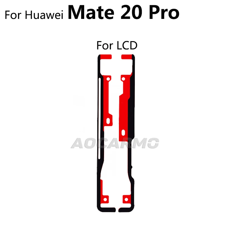 Aocarmo For Huawei Mate 20 Pro Back Cover LCD Touch Screen Adhesive Rear Glue Tape Sticker