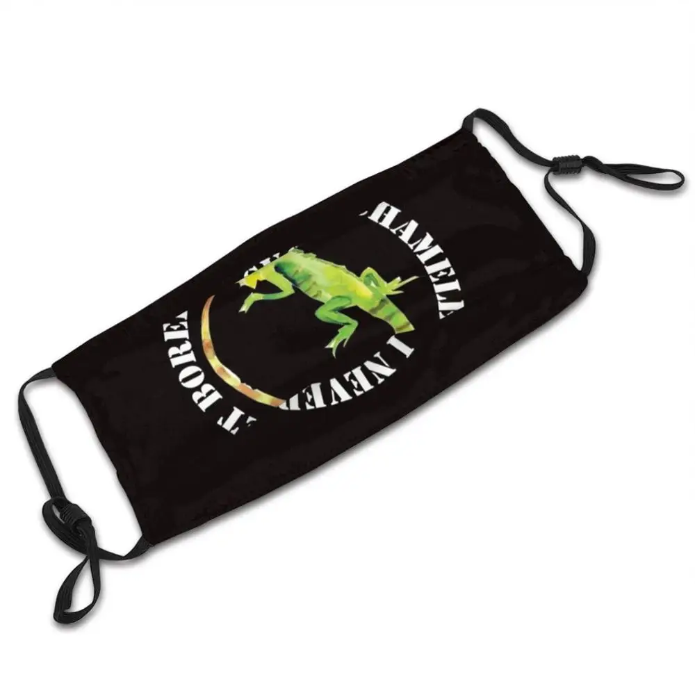 Masque de caméléon avec filtre lavable Pm2.5, pour la bouche, tendance, citations de caméléon, animaux, animaux, reptiles