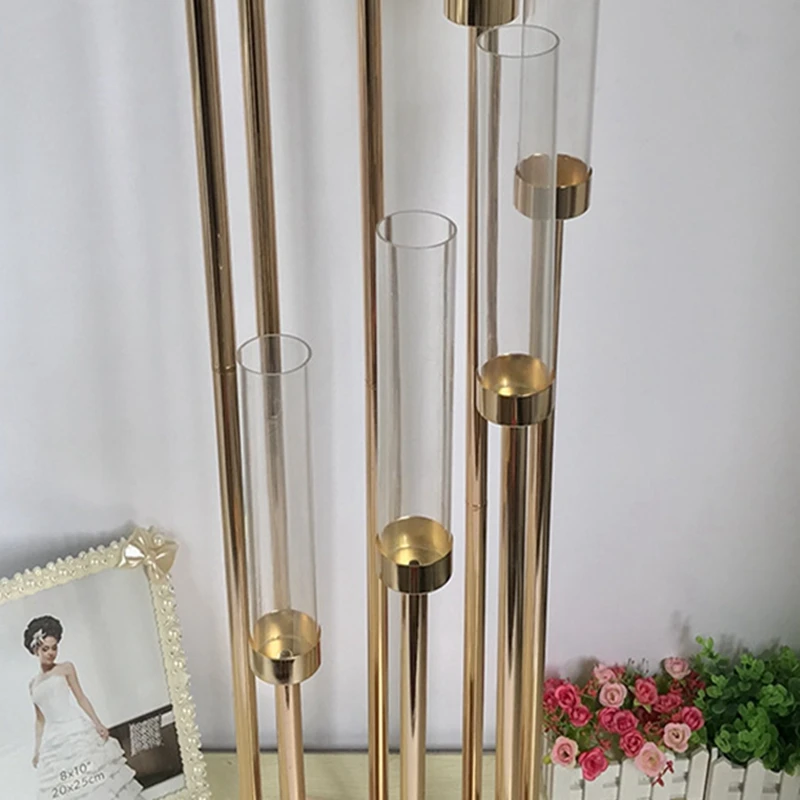 5pcs Acrylic Tube Covers 25cm High for Candle Holders๏ผLED candles for use