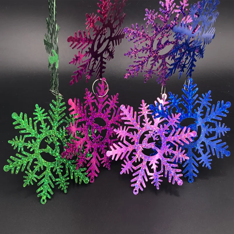 10 יח'\שקית 85mm גדול שלג חלול החוצה צבי חג המולד פאייטים מסיבת חג המולד DIY בית וילון קרפט Lentejuelas אבזרים