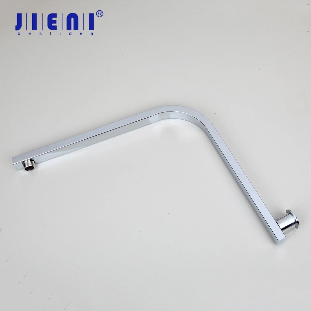 JIENI Chrome Polished Round Stainless Steel Shower Arm for Bathroom Shower Head Holder Shower Bar Rod Wall Mounted