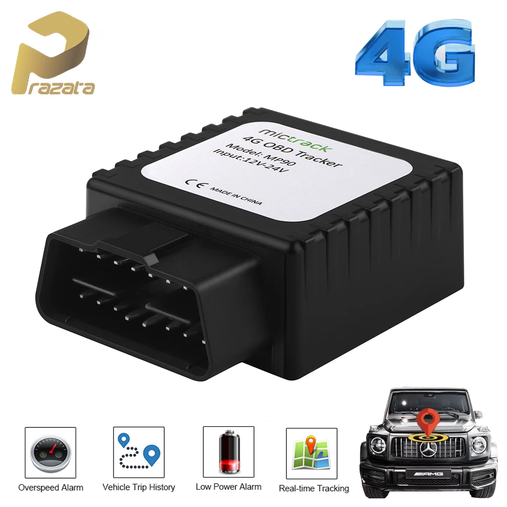 

4G LTE Car Tracker OBD 2 Car GPS Tracker MP90 OBD Plug Tkstar GPS Tracker Real-time Tracking Locator Un-plug Alarm Free Platform