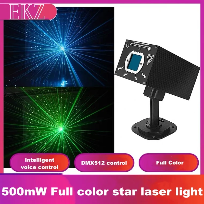 

LED 500mW RGB Star Point Laser Projector DJ Disco Stage Effect Party Wedding Festival Club DJ KTV Scanner DMX Stage Lighting