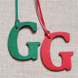 Leather English Letters Charm G Character Bag Pendant