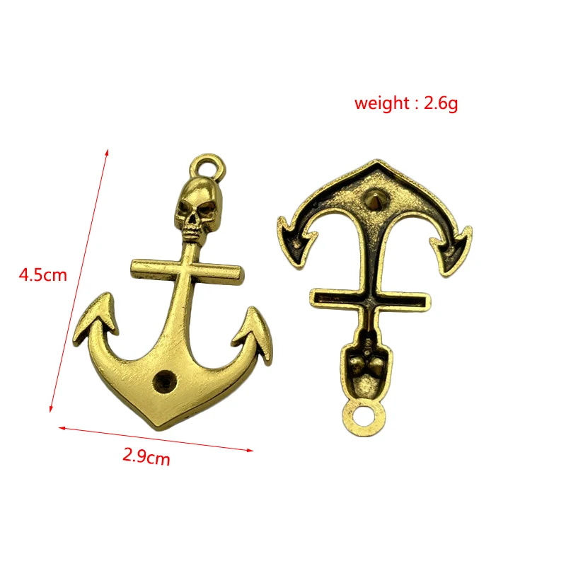 Alloy metal anchor hook anchor pendant connector for jewelry making DIY handmade bracelet necklace accessory material