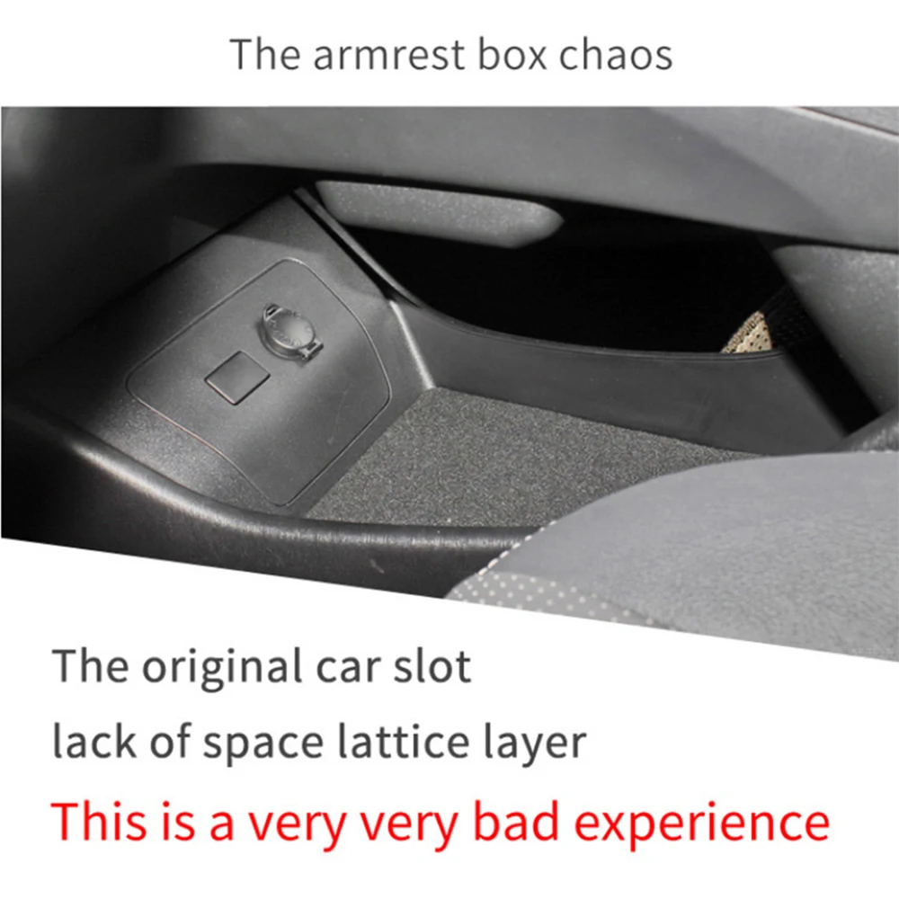 Car Organizer Box for Toyota Prius 30 XW30 2010 2011 2012 2013 2014 2015 Armrest Storage Container Holder Flocking Accessories