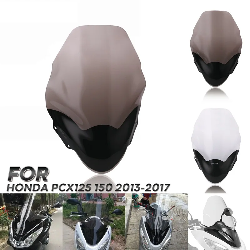 PCX150 PCX125 Motorcycle Front Windscreen Wind Deflector Screen for Honda PCX 125 150  2013 2014 2015 2016 2017 Windshield