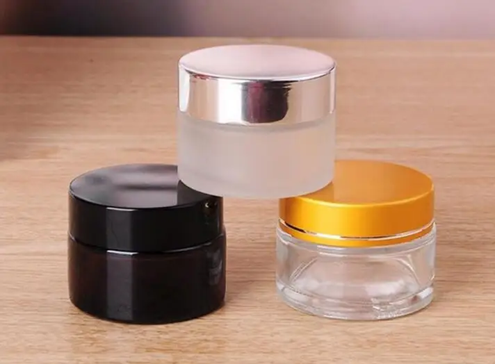 5g 10g 30g 50g Cosmetic Empty Jar Pot Eyeshadow Makeup Face Cream Container Bottle With Black Silver Gold Packing Bottles