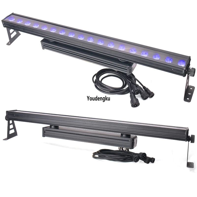 

2pcs Outdoor dmx ip65 Led Washer 18x10w RGBW 4in1 LED waterproof wall washer linear bar light