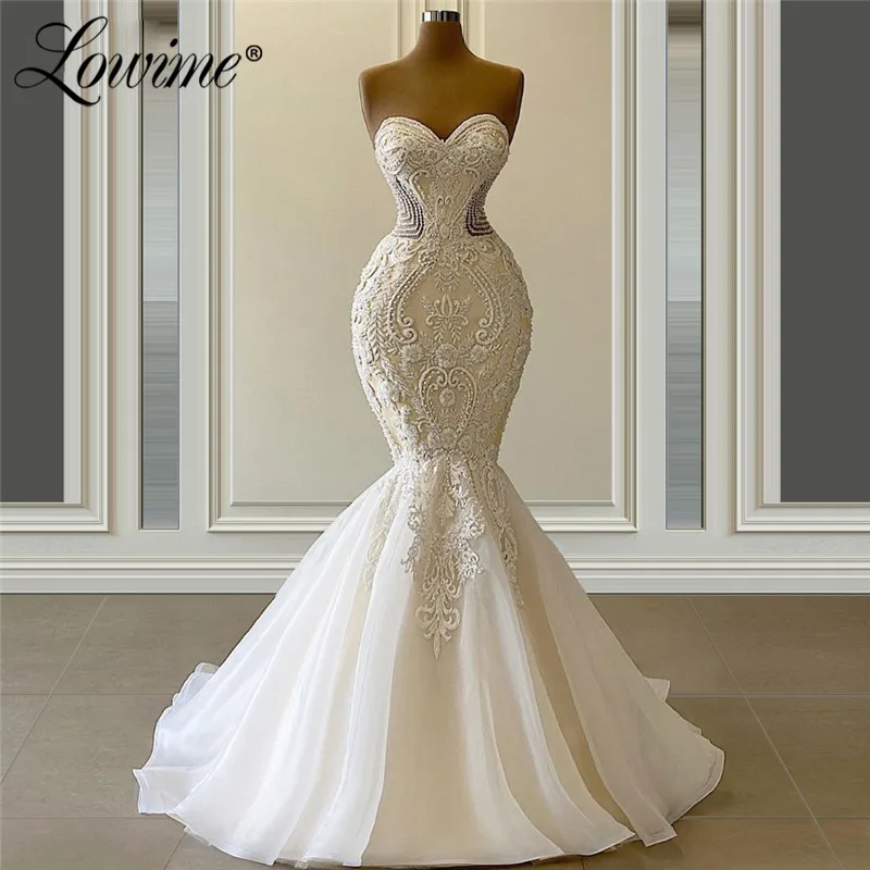 

Свадебное платье русалки ручной работы с бисером, недорогие свадебные платья, свадебные платья с жемчугом, свадебное платье в арабском стиле Дубая, 2020