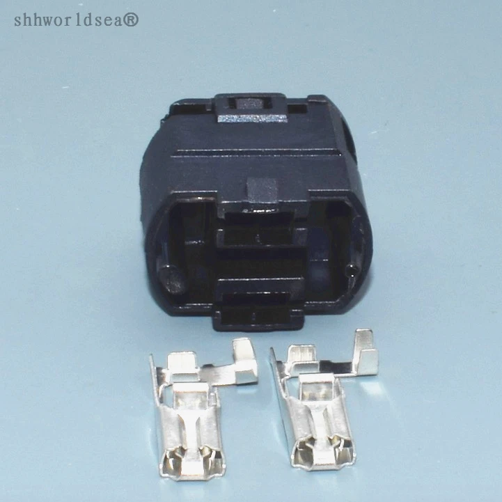 worldgolden 2 Pin 6.3mm  Electrical Automotive Connector High Power Auto Female Plug For Motors Cars