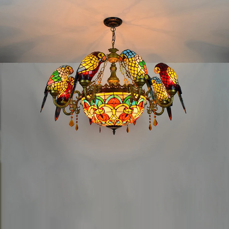 led e27 Tiffany Parrot Designer Suspension Luminaire Lampen Pendant Lights.Pendant Lamp.Pendant light For Dinning Room Foyer