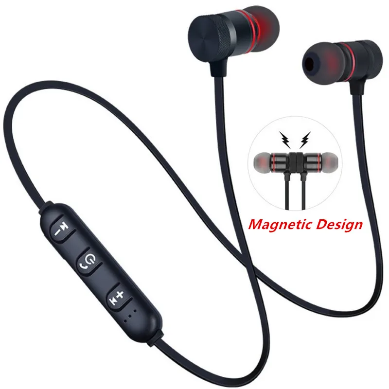 5.0 Wireless Bluetooth Earphone Portable Neckband Stereo Headphones Mini Mobile Sport Earbuds Headset With Mic For All Phone