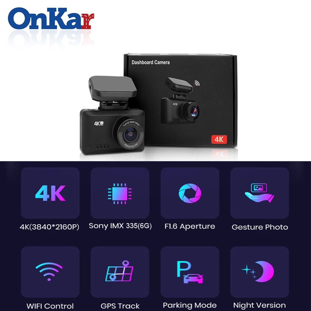 auto kamera dashcam 4k gps wifi 24h parking nachtsichtgerät Dash Cam 4K Dashcam Für Auto DVR Kamera Vorne Und Hinten Video Recorder Sicherheit Kamera Nachtsicht 24 Stunden parkplatz Überwachung