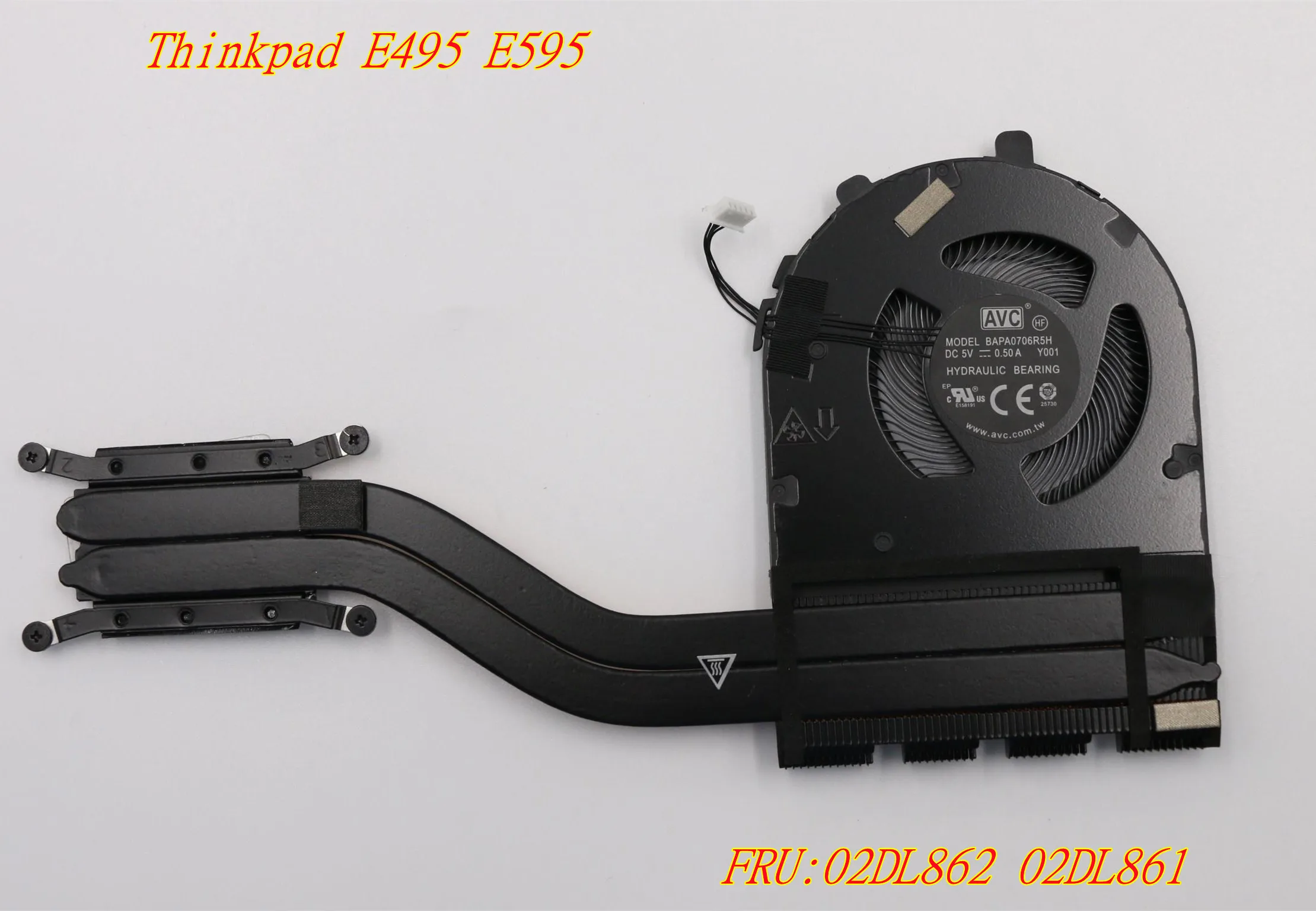 

New Original Integrated Graphics CPU Heatsink With Fan for Lenovo Thinkpad E495 E595 Laptop CPU Cooler FRU:02DL862 02DL861