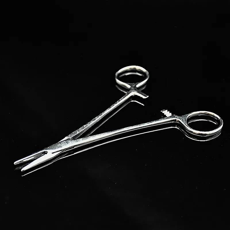 Needle Clamp Stainless Steel Medical Stitching Forceps Surgical Pliers For Holding Suture Needle With Groove 160mm 1 / PK