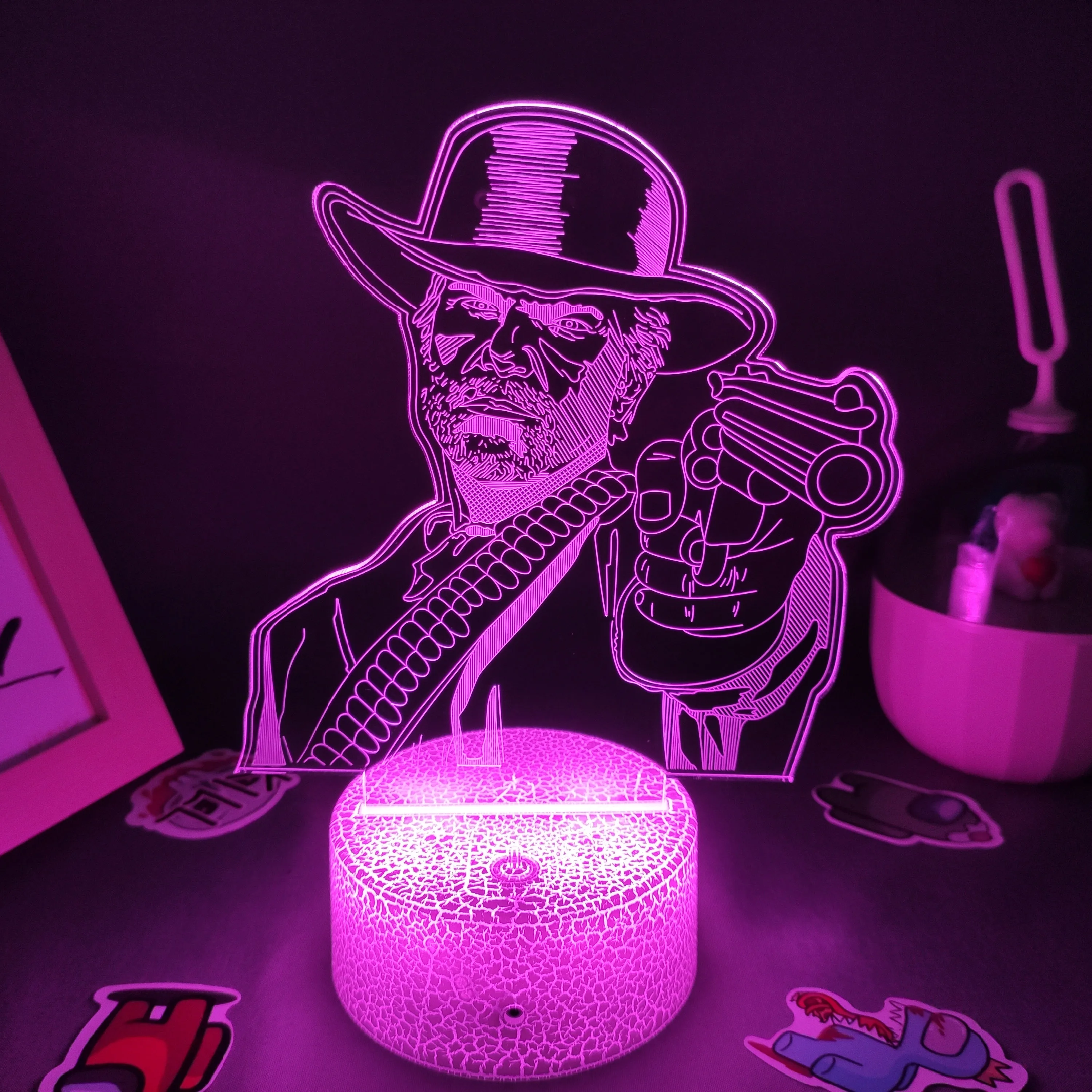 Red Dead Redemptions 2 Game Figuur Arthur Morgan Lamp Led Rgb Nachtlampje Cool Gift Vriend Gaming Kamer Tafel Kleurrijke decoratie