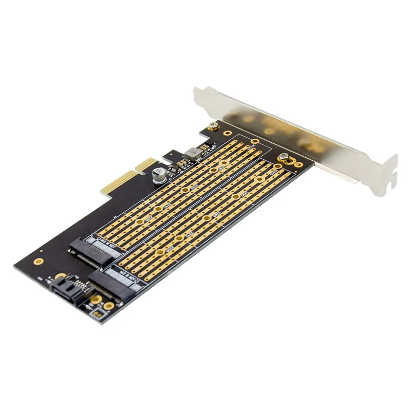 Адаптер M.2 PCIE для SATA или PCI E NVMe SSD M.2 SSD M Key B Key to PCI-E x 4, плата расширения контроллера хоста