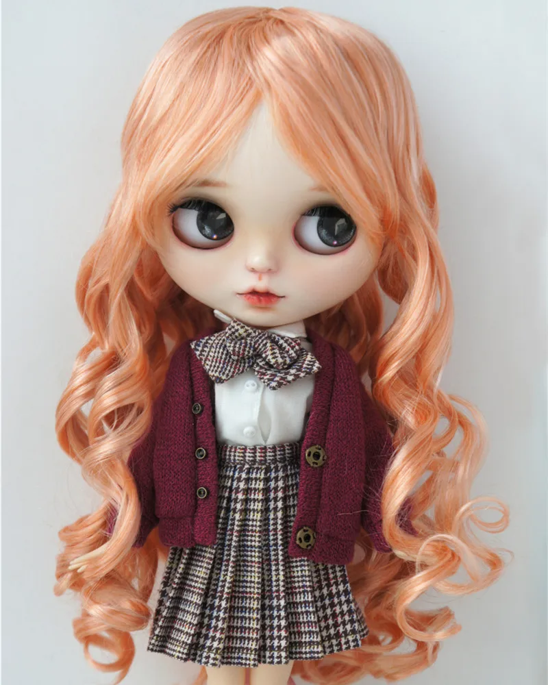 JD224 1/3 Fashion Curly BJD Doll Wigs SD DOD QBaby  Lady Sauvage For size 8-9inch 9-10inch Doll Syntheic Mohair Wig