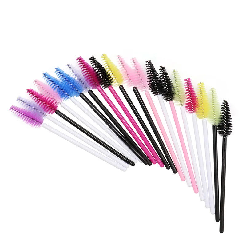 50pcs Eyelash Eyebrow Brush Water Drop Shape Nylon Eyelash Extension Applicator Lashes Makeup Brushes Beauty Tools Mascara Wand