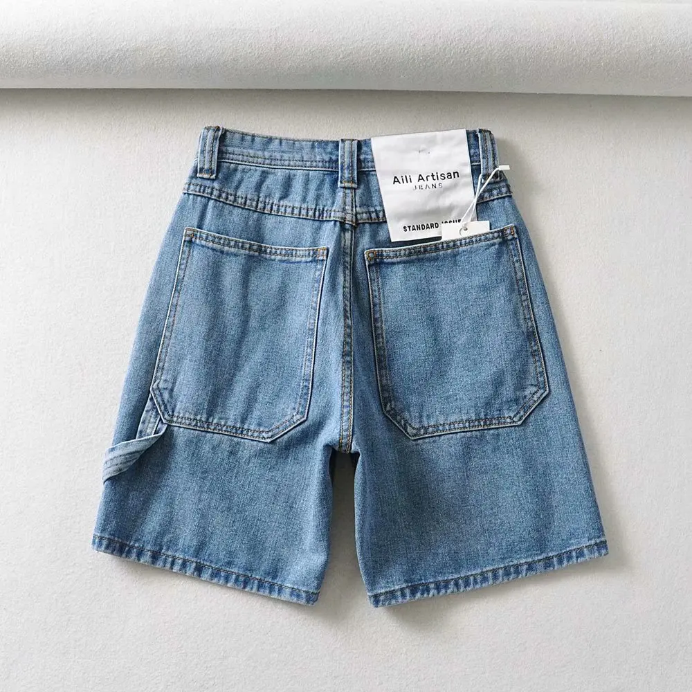 Pantalones cortos de mezclilla para mujer, shorts de verano, Vintage, negros, azules, coreanos, talla grande