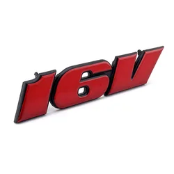 Insigne de calandre avant rouge pour VW MK2 GOLF Volkswagen GTI Jetta Passat Polo, lettre automatique, emblème de coffre, autocollant 3D, 16V