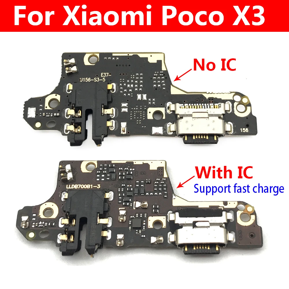 New USB Charger Dock Connector Charging Port Board Micro Flex Cable For Xiaomi POCO X3 NFC Global Version / Poco X3 Pro