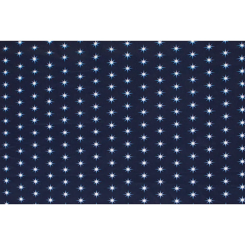 Tela de algodón de cera Real Africana, tejido de costura de alta calidad azul marino, Material textil artesanal, estampado de estrellas, 6 yardas para vestido