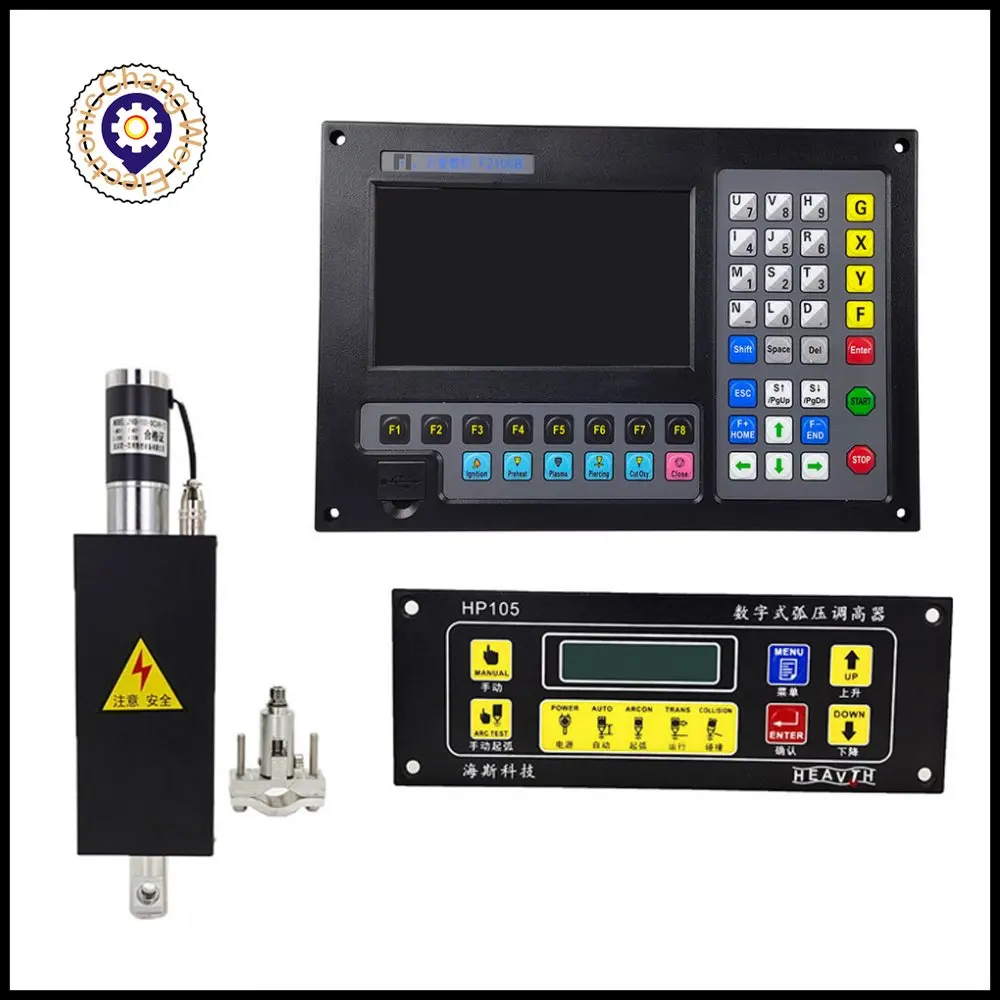 

CNC 2-осевой плазменный контроллер + THC + комплект подъемника F2100B + HP105 + приблизительный 24 В постоянного тока для плазменной резки