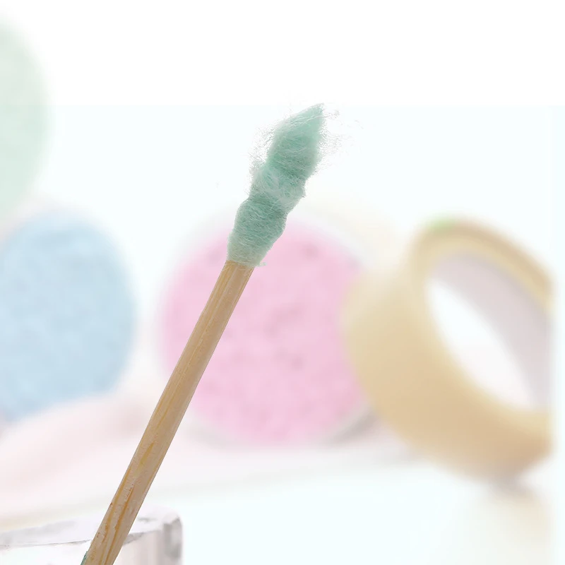 200pcs/Box Double Head Cotton Swab Nose Ears Cleaning Health Care Tools Disposable Buds Cotton Soft Women Makeup Cotton