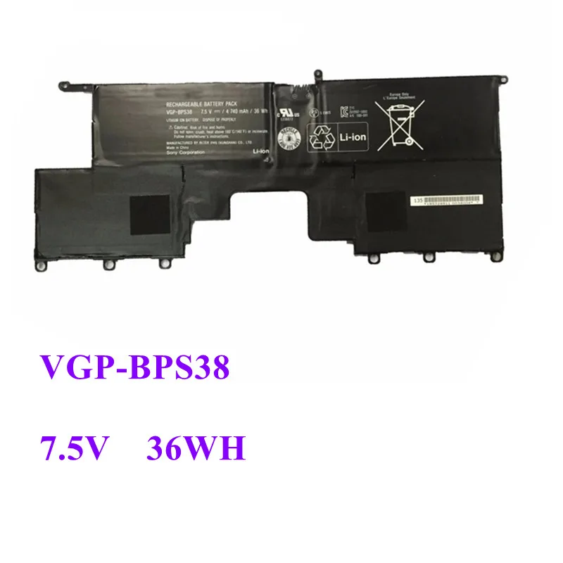 

Аккумулятор BPS38 для ноутбука Sony PRO11 PRO13 P132200C P11226SCBI P13227SC SVP13218SC BPS38 7,5 V 36WH