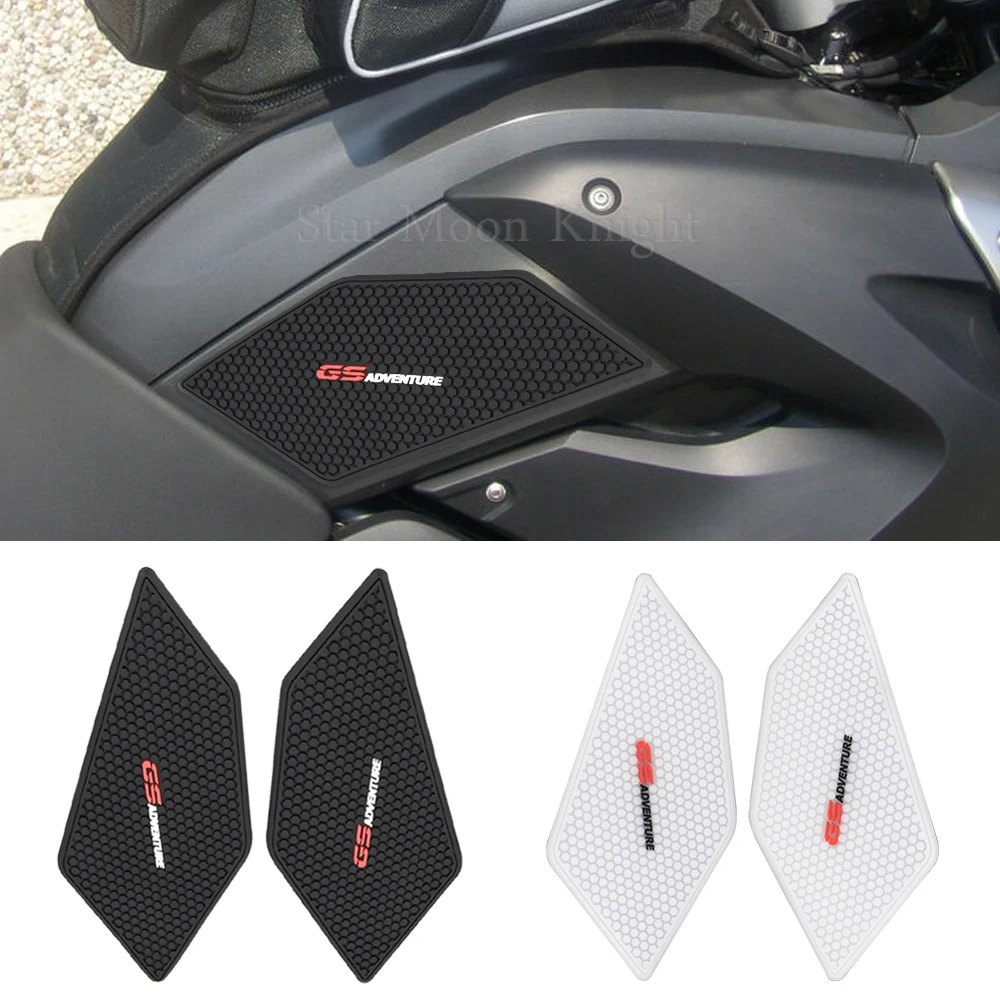 

Motorcycle Non-slip Side Fuel Tank Stickers Waterproof Pad Rubber Sticker For BMW R1200GS R 1200 GS ADV Adventure 2004 - 2013